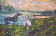 Диалог
(1990 Холст. Масло. 60x90)