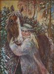 С любимой натурой. Автопортрет
(1996; Холст. Масло. 80x60)